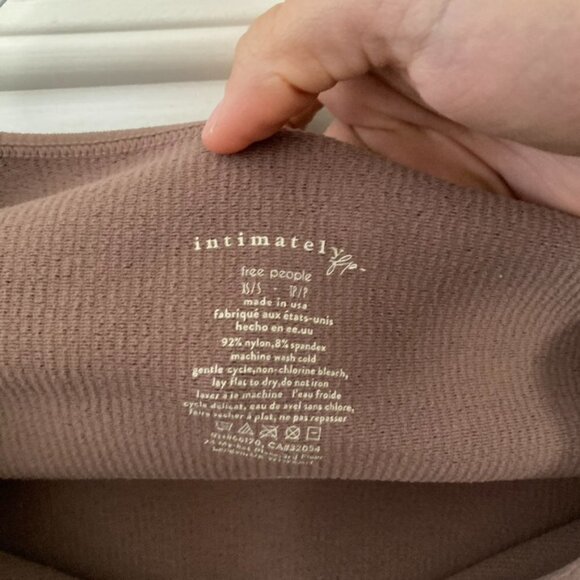 NWT Intimately Free People Meg Seamless Long-Sleeve Bodysuit Brown Sz XS/S - Picture 5 of 8